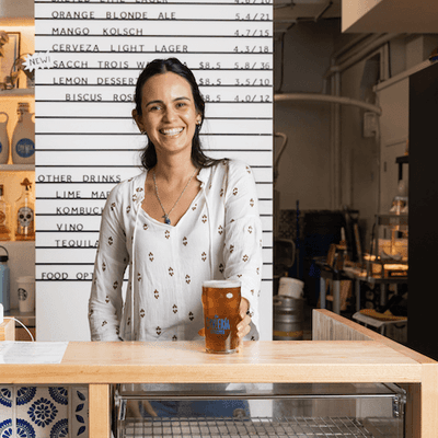 Restaurant server taking an order from customers